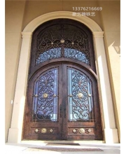 Wrought iron entrance doors