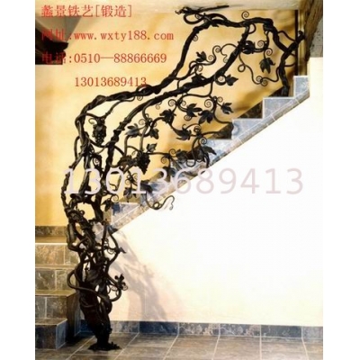 Iron art stair handrails